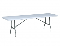 96 Rectangle Plastic Fold-in-Half Banquet Table