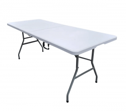 72 Rectangle Plastic Fold-in-Half Banquet Table