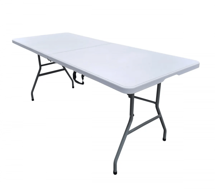 72 Rectangle Plastic Fold-in-Half Banquet Table