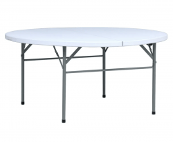 60 Round Plastic Fold-in-Half Table