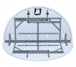 60" Round Plastic Fold-in-Half Table